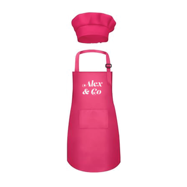 Chef's Hat & Apron - Pink