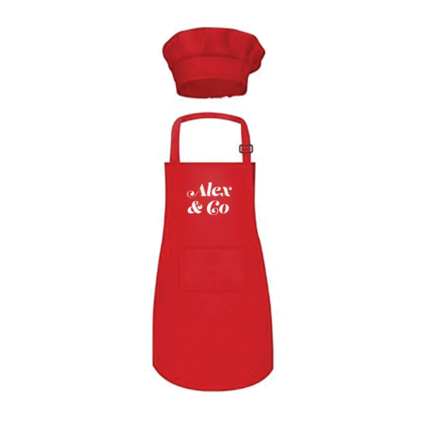 Chef's Hat & Apron - Red